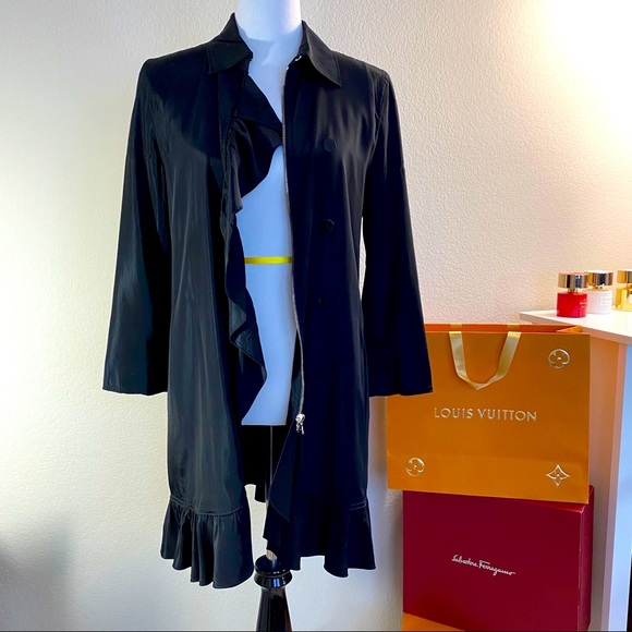 Dolce Gabbana black coat jacket duster